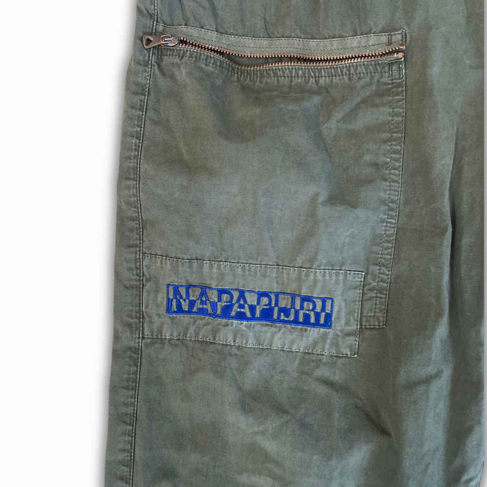 Napapijri Trouser Olive Green with Patches