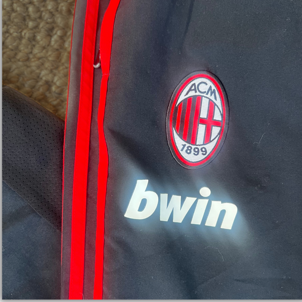 Adidas Sportswear Black Pants with Red Stripes