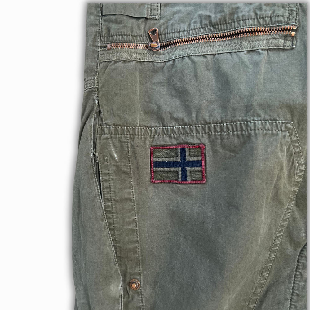 Napapijri Trouser Olive Green with Patches