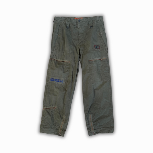 Napapijri Trouser Olive Green with Patches